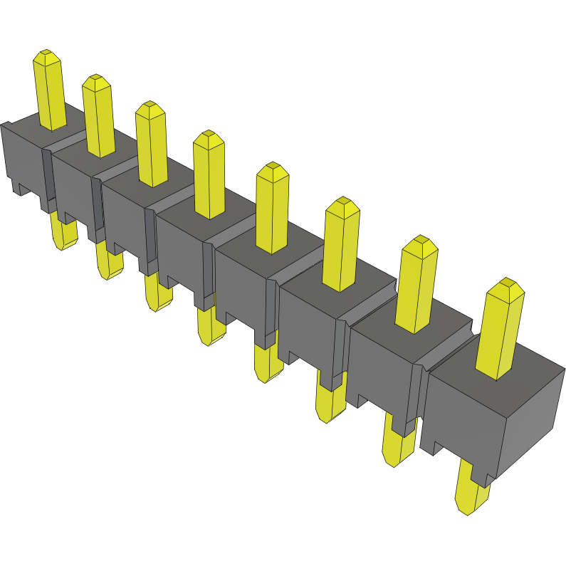 Samtec-TSW-108-06-T-S Embases de raccordement et réceptacles PCB Conn Unshrouded Header HDR 8 POS 2.54mm Solder ST Top Entry Thru-Hole Bulk