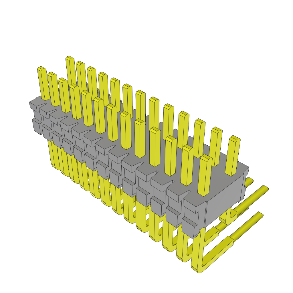 Samtec-TMS-113-02-S-D-RA Cabezales del conector y receptáculos PCB Conn Unshrouded Header HDR 26 POS 1.27mm Solder RA Side Entry Thru-Hole Tube