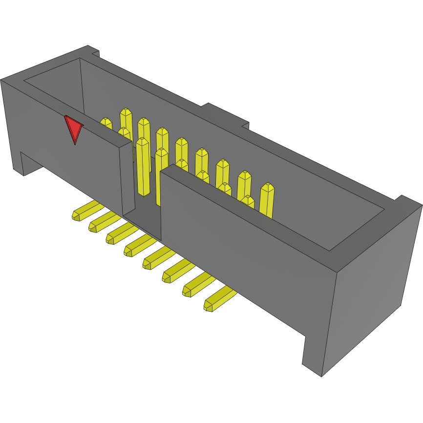 Samtec-ESHF-108-01-L-D-SM-K-FR Steckverbinderleisten und Leiterplattenbuchsen Conn Shrouded Header (4 Sides) HDR 16 POS 1.27mm Solder ST Top Entry SMD T/R