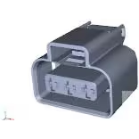 TE Connectivity-1326460-1 Einzeladersteckverbinder, Gehäuse Conn Housing PL 3 POS 6.5mm Crimp ST Cable Mount Black Package