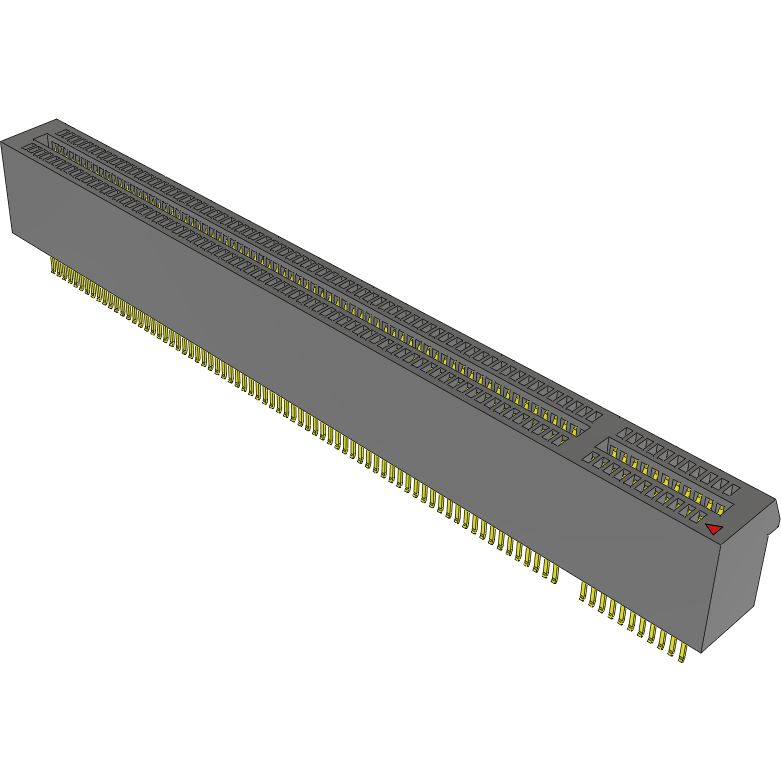 Samtec-PCIE-164-02-S-D-EMS2 Raccordement de bord de carte Conn PCI Express Card Edge F 164 POS 1mm Solder ST Edge Mount Tube