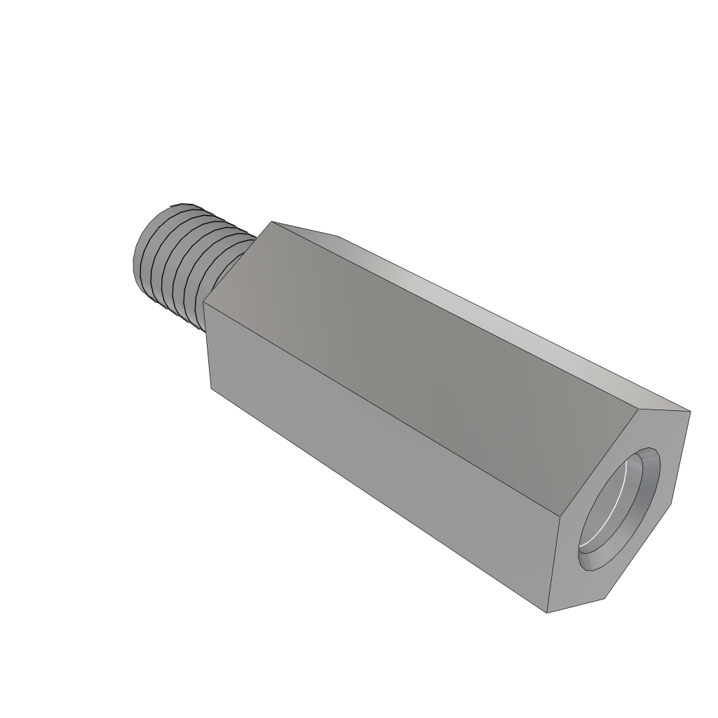 Samtec-SO-1115-03-01-02-L Distanzhülsen Standoff Hex M/F 4-40-THD 4.76mm-A/F 4.76mm-LG Stainless Steel 303
