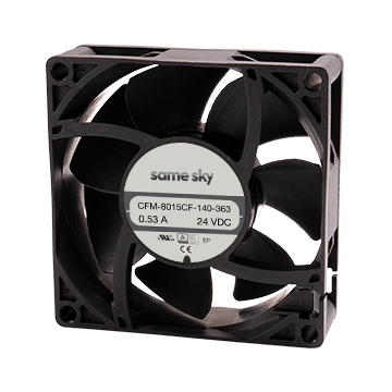 Same Sky (formerly CUI Devices)-CFM-8015CF-130-301 Compressori e ventole DC Fan Axial omniCOOL Bearing 12V 10.8V to 13.2V 34.85CFM 30.1dB 80 X 80 X 15.4mm Box