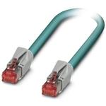 Network cable Assembly Ethernet, Ethernet CAT5 (1 Gbps), 8-position, PUR, water blue RAL 5021, shielded, Plug straight RJ45 /IP20, on Plug straight RJ45 / IP20, cable Assembly Ethernet length free input (0.2 . 100.0 m)