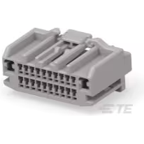 TE Connectivity-1438761-6 Einzeladersteckverbinder, Gehäuse Conn Housing PL 22 POS 2.5mm Crimp ST Cable Mount Gray Box/Carton