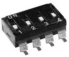 knitter-switch-SBS5010T Commutateur DIP Switch DIP OFF ON SPST 10 Recessed Slide 0.025A 24VDC Gull Wing 2000Cycles 2.54mm SMD T/R