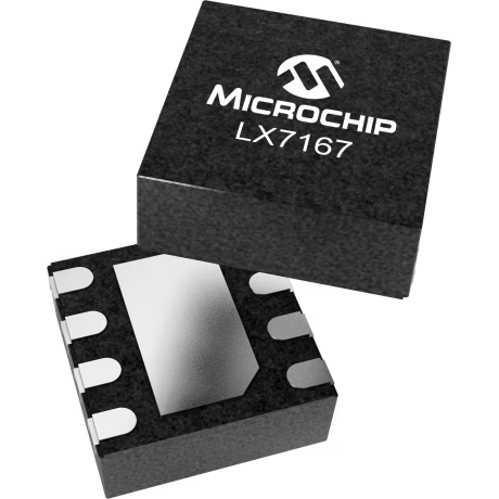 Microchip Technology-LX7167ACLD-TR Convertisseur CC en CC et puce de régulateur de commutation Conv DC-DC 3V to 5.5V Synchronous Step Down Single-Out 0.6V to 5V 2.4A 8-Pin DFN EP T/R