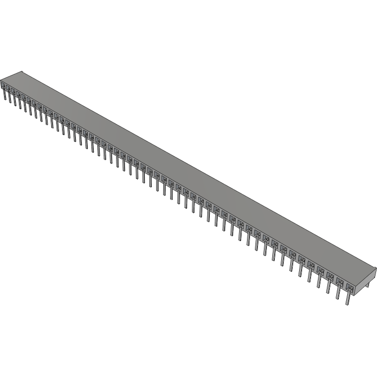 Samtec-BCS-150-L-S-HE Steckverbinderleisten und Leiterplattenbuchsen Conn Socket Strip SKT 50 POS 2.54mm Solder RA Side Entry Thru-Hole TIGER CLAW™ Tube