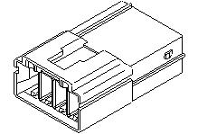 Molex-51346-0300 Einzeladersteckverbinder, Gehäuse Conn Housing M 3 POS 3.3mm Crimp ST Cable Mount Bag