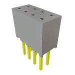 Conn Socket Strip SKT 8 POS 2mm Solder ST Top Entry Thru-Hole Tube