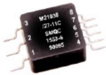 iNRCORE, LLC-SMQ1553-45 Transformador de pulsos Pulse Transformer 1CT:2.5CT/1CT:1.79CT 100Vrms 1Ohm Prim. DCR 3.5Ohm Sec. DCR 8 Terminal Gull Wing SMD