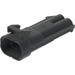 Conn Housing M 2 POS Crimp ST Cable Mount Black