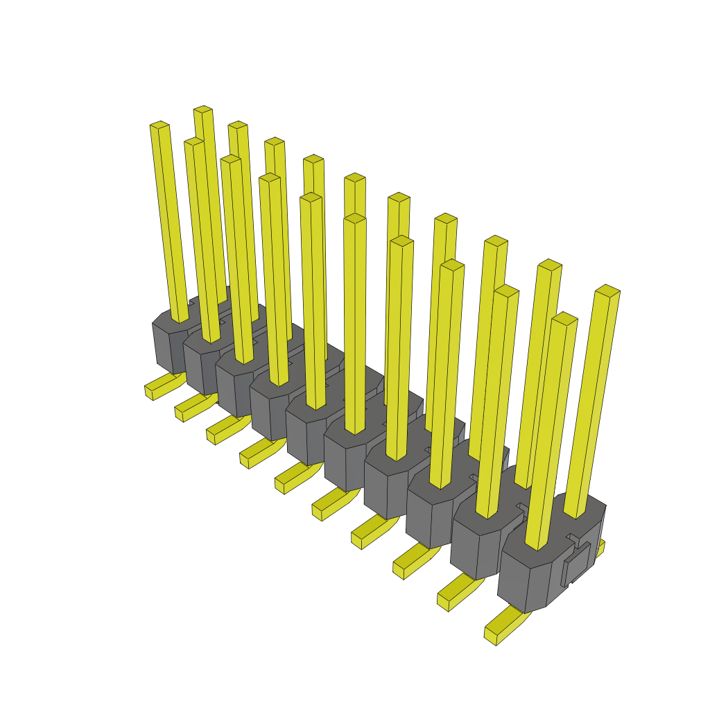 Samtec-TSM-110-03-S-DV-A Cabezales del conector y receptáculos PCB Conn Unshrouded Header HDR 20 POS 2.54mm Solder ST Top Entry SMD Tube