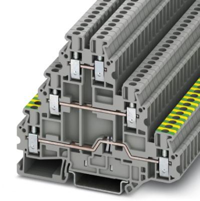 PHOENIX CONTACT-3214301 Bloques terminales del conector Conn Ground Modular Terminal Block 6 POS Screw T DIN Rail 24A