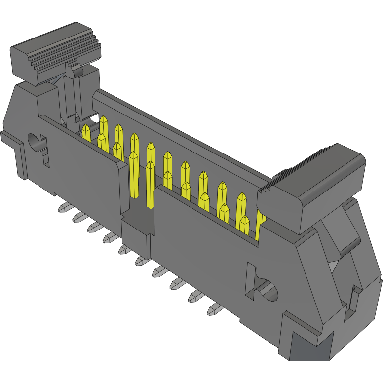 Samtec-EJH-110-02-F-D-SM-LC 连接器插头及 PCB 插座 Conn Ejector Header HDR 20 POS 2.54mm Solder ST SMD Tube