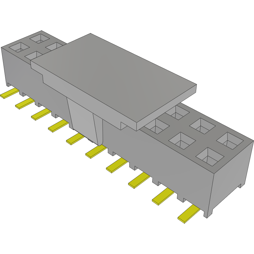 Samtec-SMM-110-02-L-D-P-TR Steckverbinderleisten und Leiterplattenbuchsen Conn Socket Strip SKT 20 POS 2mm Solder ST Top Entry SMD TIGER EYE™ T/R