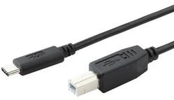 Assmann WSW components, Inc-A-USB31C-20B-100 Cable Assembly USB HD male 15 pins 13 wire cable shielded, 28 AWG HD male 15 pins, 5m, beige