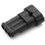 Conn Housing M 3 POS 6mm Crimp ST Cable Mount Black