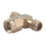 Conn SMA Adapter 0Hz to 18GHz 50Ohm T Style PL/(2)RCP Gold Over Nickel Single