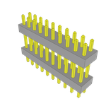 Conn Board Stacker HDR 20 POS 2mm Solder ST Top Entry Thru-Hole Bulk
