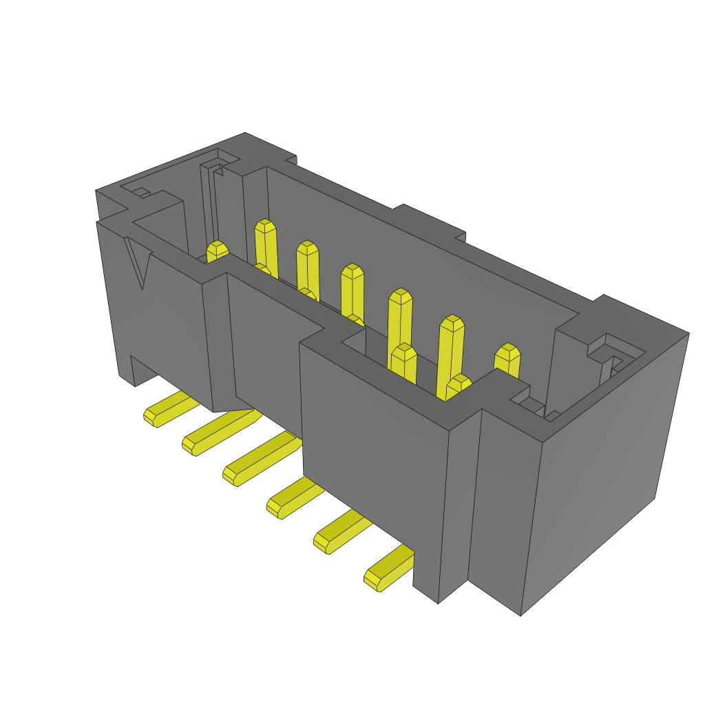 Samtec-T2M-106-01-L-D-SM Connector Headers and PCB Receptacles Conn Shrouded Header HDR 12 POS 2mm Solder ST SMD Tube