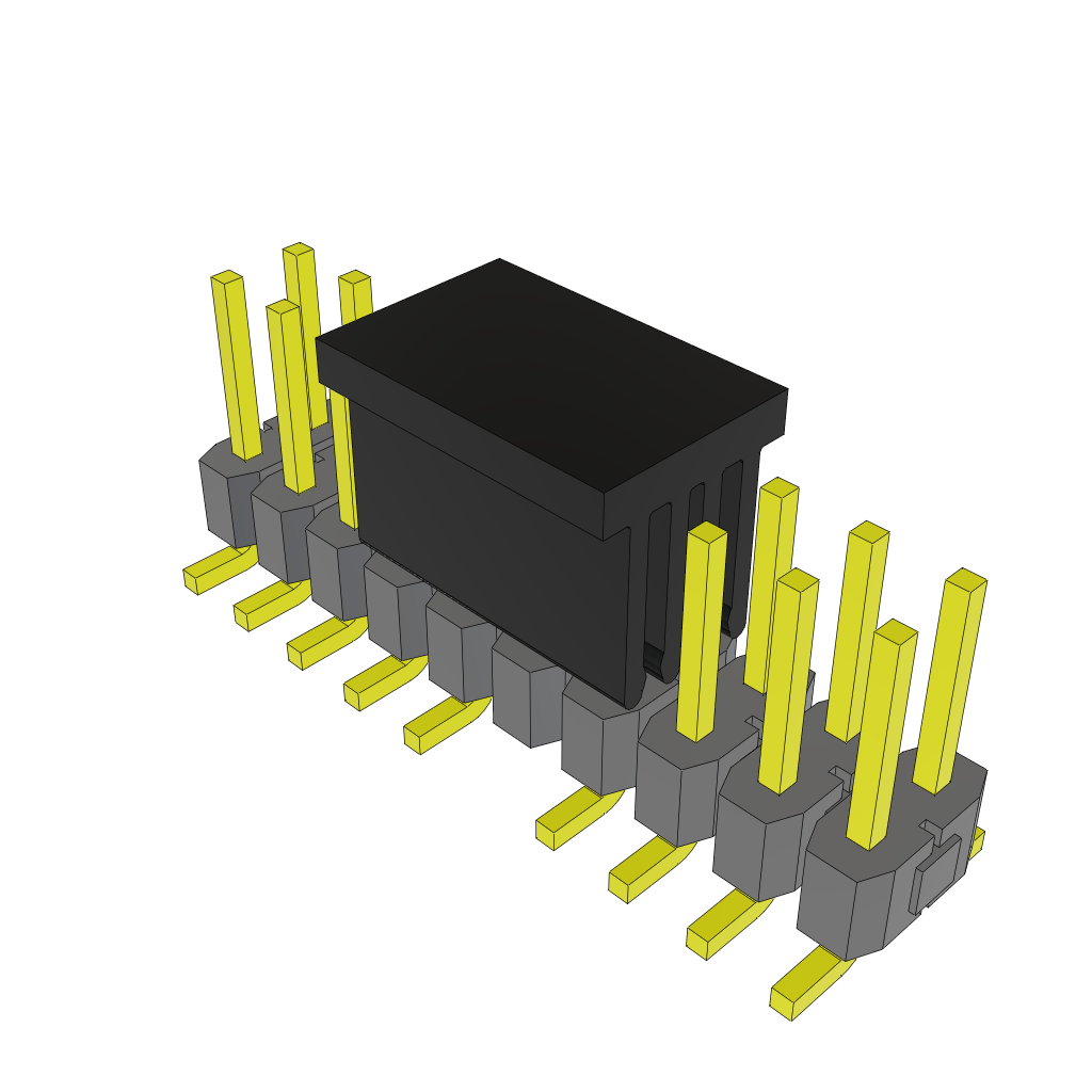 Samtec-TSM-110-01-SM-DV-011-P-TR Cabezales del conector y receptáculos PCB Conn Unshrouded Header HDR 20 POS 2.54mm Solder ST Top Entry SMD T/R