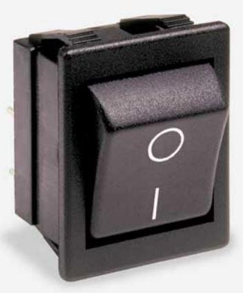 Bulgin Limited-C1353ALGNE Switch Rocker Switch Rocker ON OFF DPST Quick Connect Curved Rocker 20A 250VAC 72VDC 745.7VA