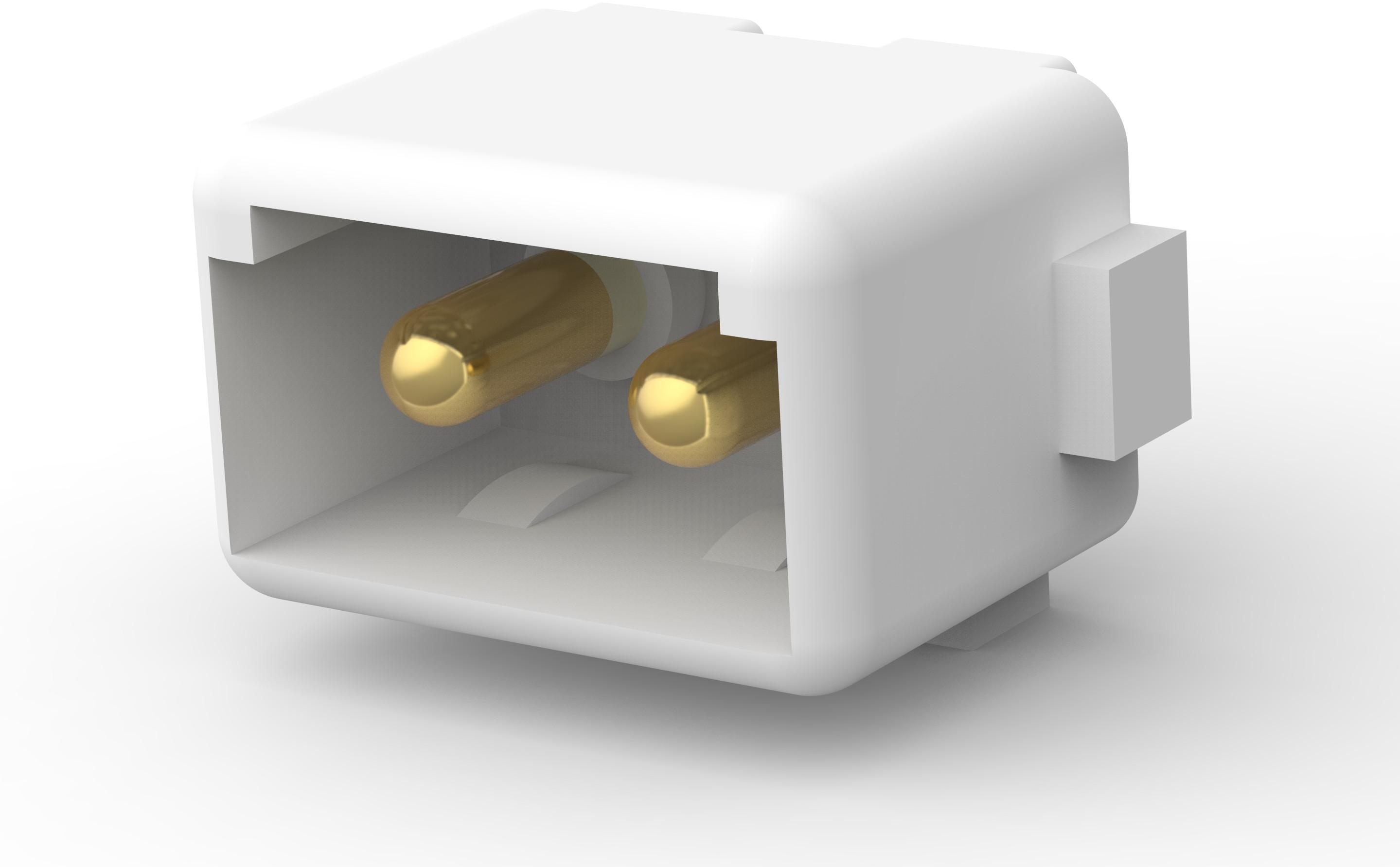 TE Connectivity-350209-2 连接器插头及 PCB 插座 Conn Shrouded Header (4 Sides) HDR 2 POS 5.08mm Solder ST Thru-Hole Bag
