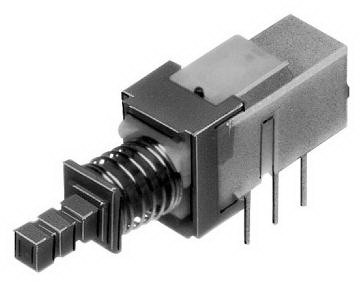 ALPS ALPINE CO., LTD-SPUN190900 Druckknopfschalter Switch Push Button N.O./N.C. DPDT Plunger 1A 30VDC Momentary Thru-Hole PC Pins Bulk