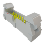 Conn Ejector Header HDR 16 POS 2mm Solder ST Top Entry Thru-Hole Tube