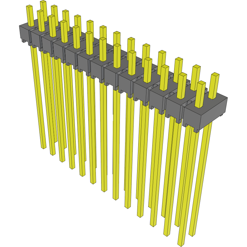 Samtec-MTSW-113-12-S-D-120 Steckverbinderleisten und Leiterplattenbuchsen Conn Unshrouded Header HDR 26 POS 2.54mm Solder ST Top Entry Thru-Hole Bulk