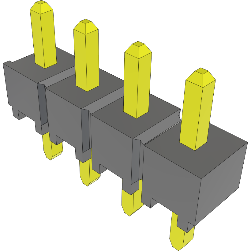 Samtec-TSW-104-06-F-S Connector Headers and PCB Receptacles Conn Unshrouded Header HDR 4 POS 2.54mm Solder ST Top Entry Thru-Hole Bulk