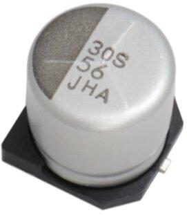 United Chemi Con-HHXA800ARA220MHA0G Capacitor de polímero de aluminio Cap Aluminum Polymer Hybrid 22uF 80VDC 20%( 8 X 10mm) SMD 0.045 Ohm 1.1A 4000h 125°C Automotive T/R