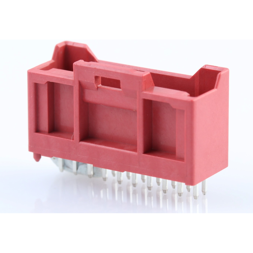 Molex-5016452422 Steckverbinderleisten und Leiterplattenbuchsen 2.00mm Pitch iGrid PCB Header Dual Row Vertical Through Hole Tin Sn Plating Positive Lock 24 Circuits Tray 3.20mm PC Tail Length Red with PCB Locator
