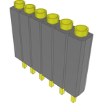 Conn Socket Strip SKT 6 POS 2.54mm Solder ST Top Entry Thru-Hole Bulk