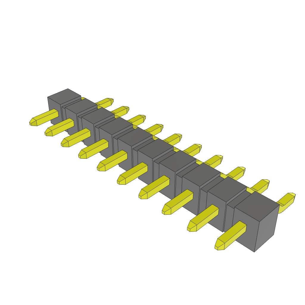 Samtec-TSM-110-04-S-SH-TR Steckverbinderleisten und Leiterplattenbuchsen Conn Unshrouded Header HDR 10 POS 2.54mm Solder RA Side Entry SMD T/R