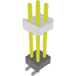 Conn Board Stacker HDR 4 POS 2.54mm Solder ST SMD Layer