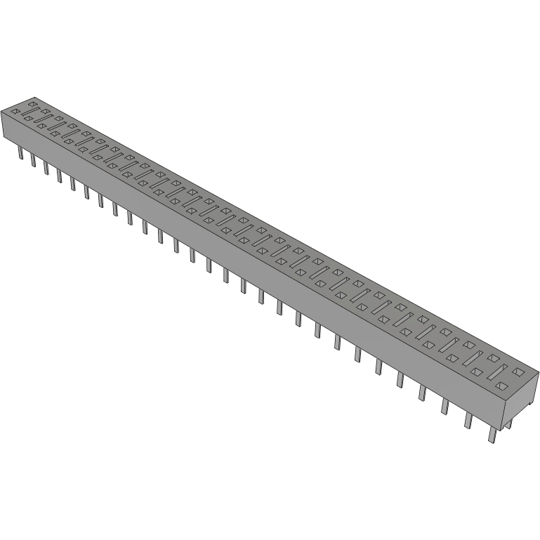 Samtec-HLE-128-02-S-DV-TE Steckverbinderleisten und Leiterplattenbuchsen Conn Socket Strip SKT 56 POS 2.54mm Solder ST Top Entry Thru-Hole Tube