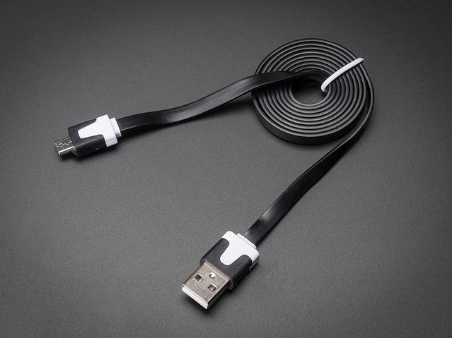 Adafruit Industries-1513 Cable Assembly USB Cable Assembly USB 1m USB Type A to Micro USB Type B 28AWG