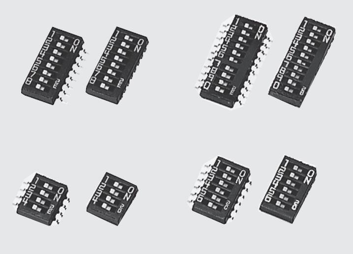 NIDEC Copal Electronics-CHS-10TA Interruttore a slitta Switch Slide OFF ON 10PST Recessed Slide 0.1A 24VDC J-Lead SMD T/R