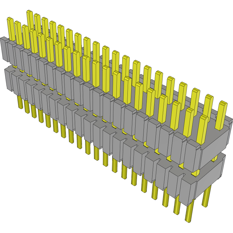 Samtec-DWM-20-01-G-D-250 Steckverbinderleisten und Leiterplattenbuchsen Conn Board Stacker HDR 40 POS 1.27mm Solder ST Thru-Hole Tube