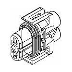 Conn Housing F 2 POS Crimp ST Cable Mount Gray