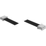 Cable Assembly UL 10002 0.1m 24AWG Wire to Board to Wire to Board 4 to 4 POS F-F Crimp-Crimp Bag