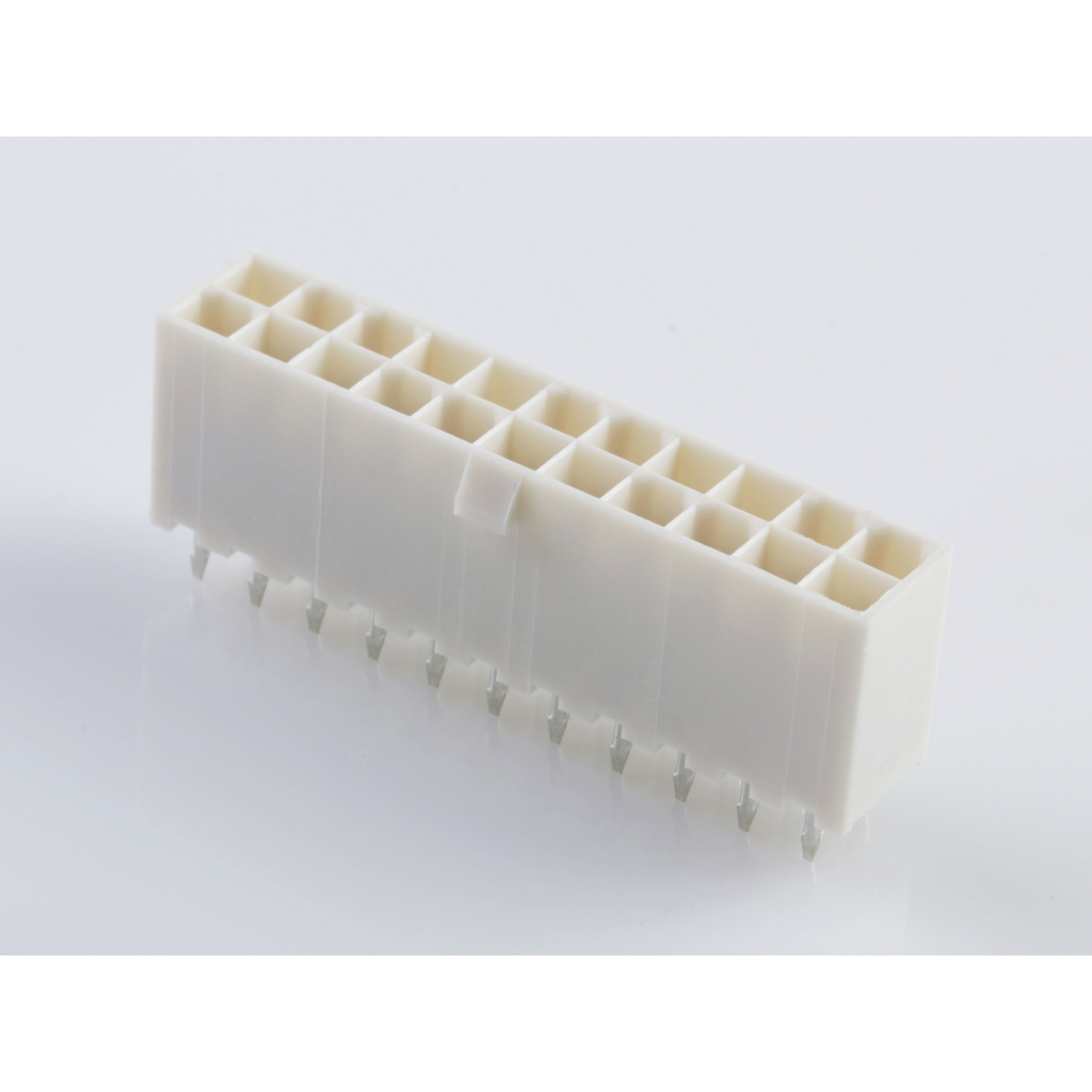 Molex-39-28-8220 Cabezales del conector y receptáculos PCB Conn Wire to Board HDR 22Power POS 4.2mm Solder ST Top Entry Thru-Hole Mini-Fit Jr Bag