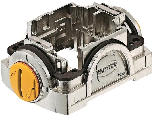 HARTING Technology Group-11123000110 Backshells Carrier Hood 180° Passivated Zinc Die Cast Push-Pull Han-Yellock®