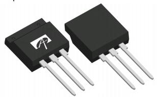 Alpha and Omega Semiconductor-AOWF7S60 MOSFETs Trans MOSFET N-CH 600V 7A 3-Pin(3+Tab) TO-262F Tube