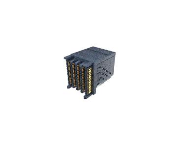 Amphenol Communications Solutions-10128417-101LF Steckverbinder, Mutterplatine ExaMAX® 56Gb/s High Speed Backplane Connector 92Ohm, 3-Pair, 10 column, 110 position, Right Angle Header, No Guide Pin