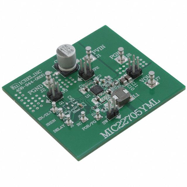Microchip Technology-MIC22705YML-EV Placas y kits de desarrollo de administración de potencia MIC22705YML DC to DC Converter and Switching Regulator Chip Evaluation Board