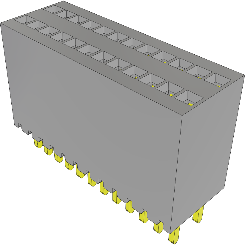 Samtec-SMS-112-01-L-D Steckverbinderleisten und Leiterplattenbuchsen Conn Micro Socket Strip SKT 24 POS 1.27mm Solder ST Thru-Hole Tube