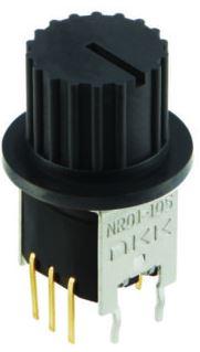 NKK Switches-NR01103ANG13-2A Switch Rotary Switch Rotary ON ON ON SP3T 3 Knob Shaft PC Pins 0.1A 28VAC 28VDC 0.4VA